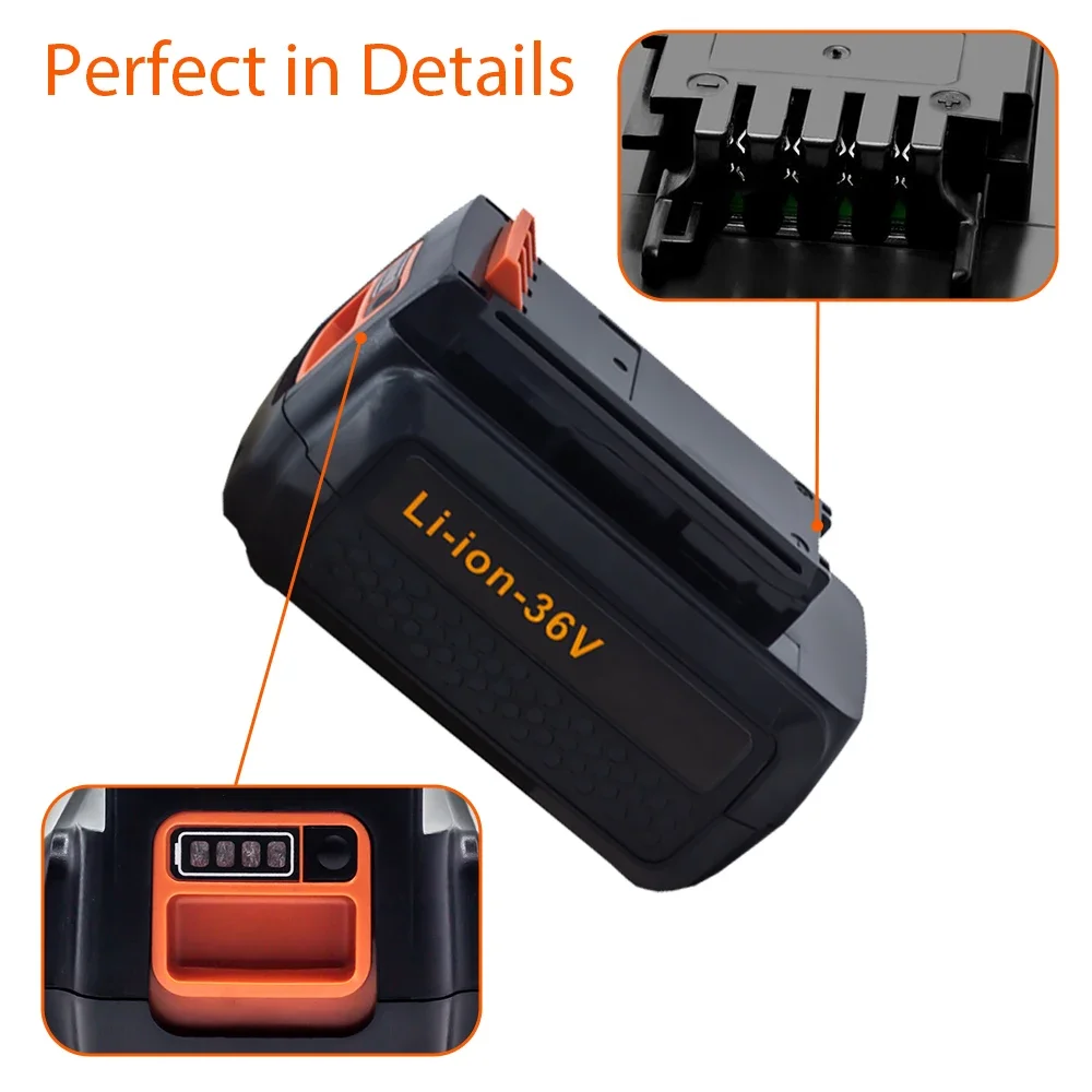 Batteria per elettroutensili 36v 9.0Ah per Black & Decker 36V 9000mAh batteria ricaricabile LBXR36 BL2036 LBX2040 LST136,LST420,LST220 L50