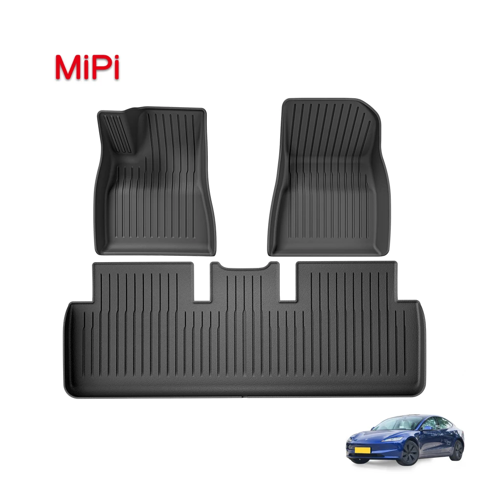 New Design Car Mat for Injection Molding Tesla MODEL 3 2024 Piano Stripe 3D TPE Car Floor Mat Custom Frunk Mats Car Carpet