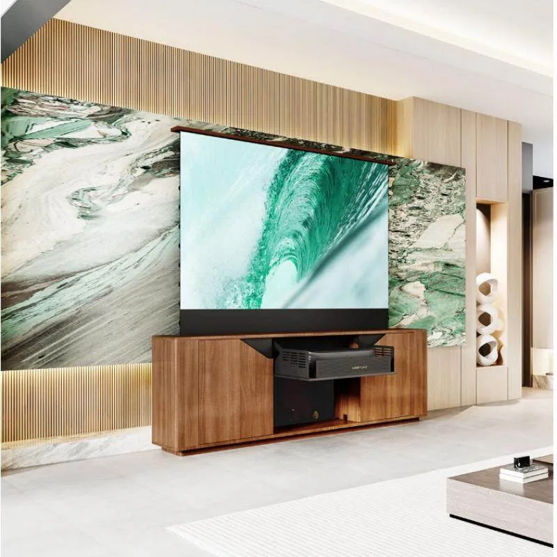 Shunhe, Disheng Screen R30 Invisible Home Cinema Ricard Denton Hisense Laser TV Integrated Cabinet
