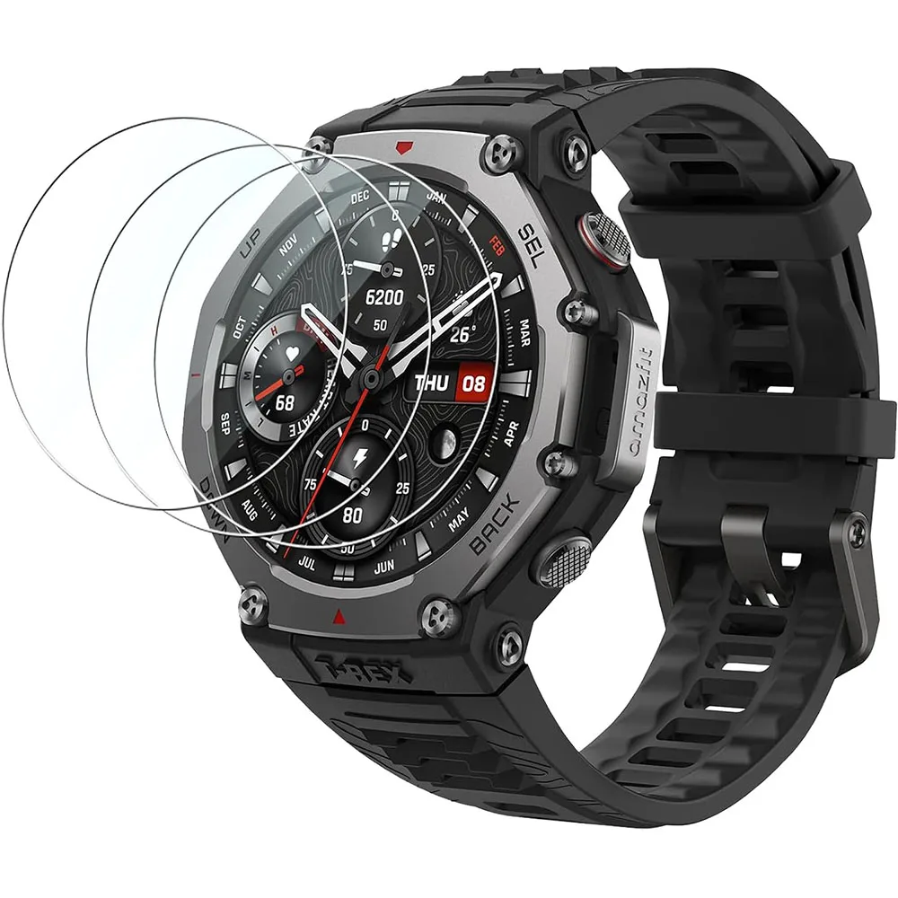 3PCS/lot Screen Protector Tempered Glass For Huami Amazfit T-rex 3 pro 48mm Protective Film T-Rex3 Anti-Scratch Clear HD 2.5D 9H