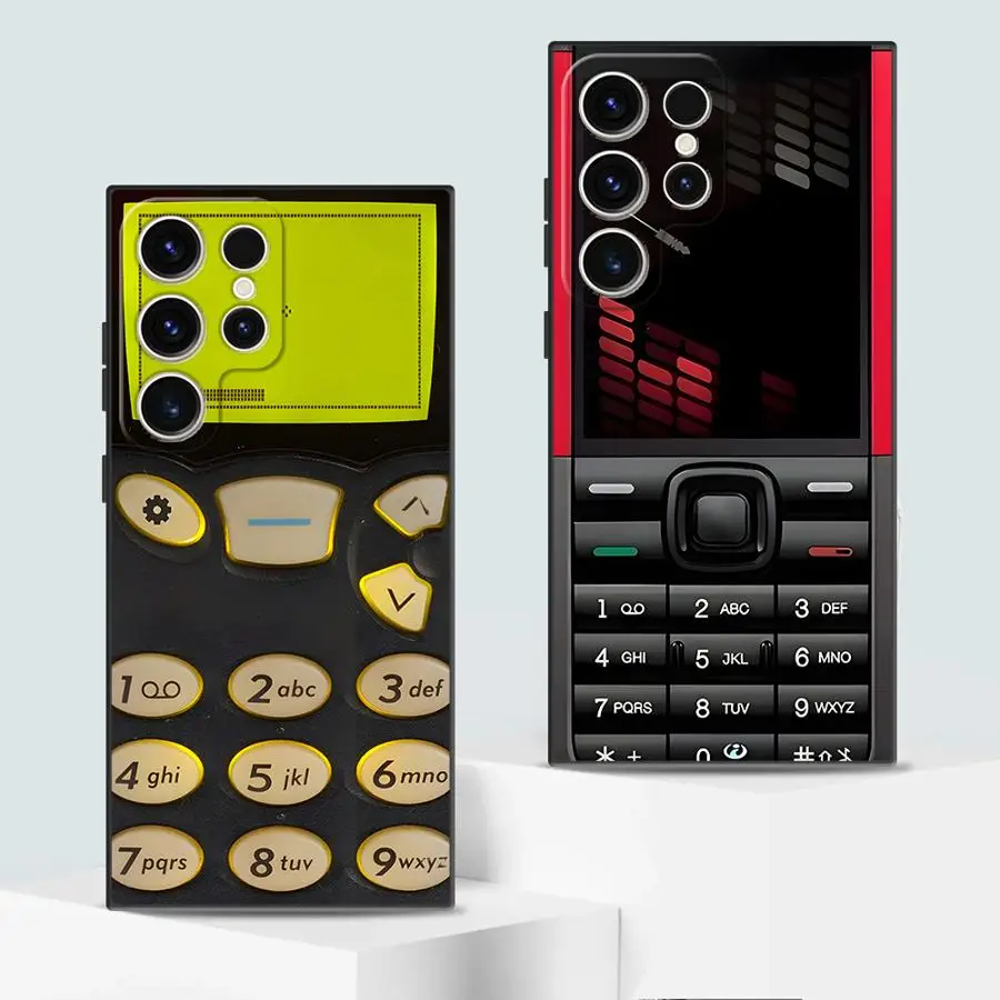 حافظة آلات إبداعية متقدمة لهاتف سامسونج جالاكسي S23 Ultra S21 FE S20 S24 Plus S25 Edge غطاء هاتف ناعم أسود