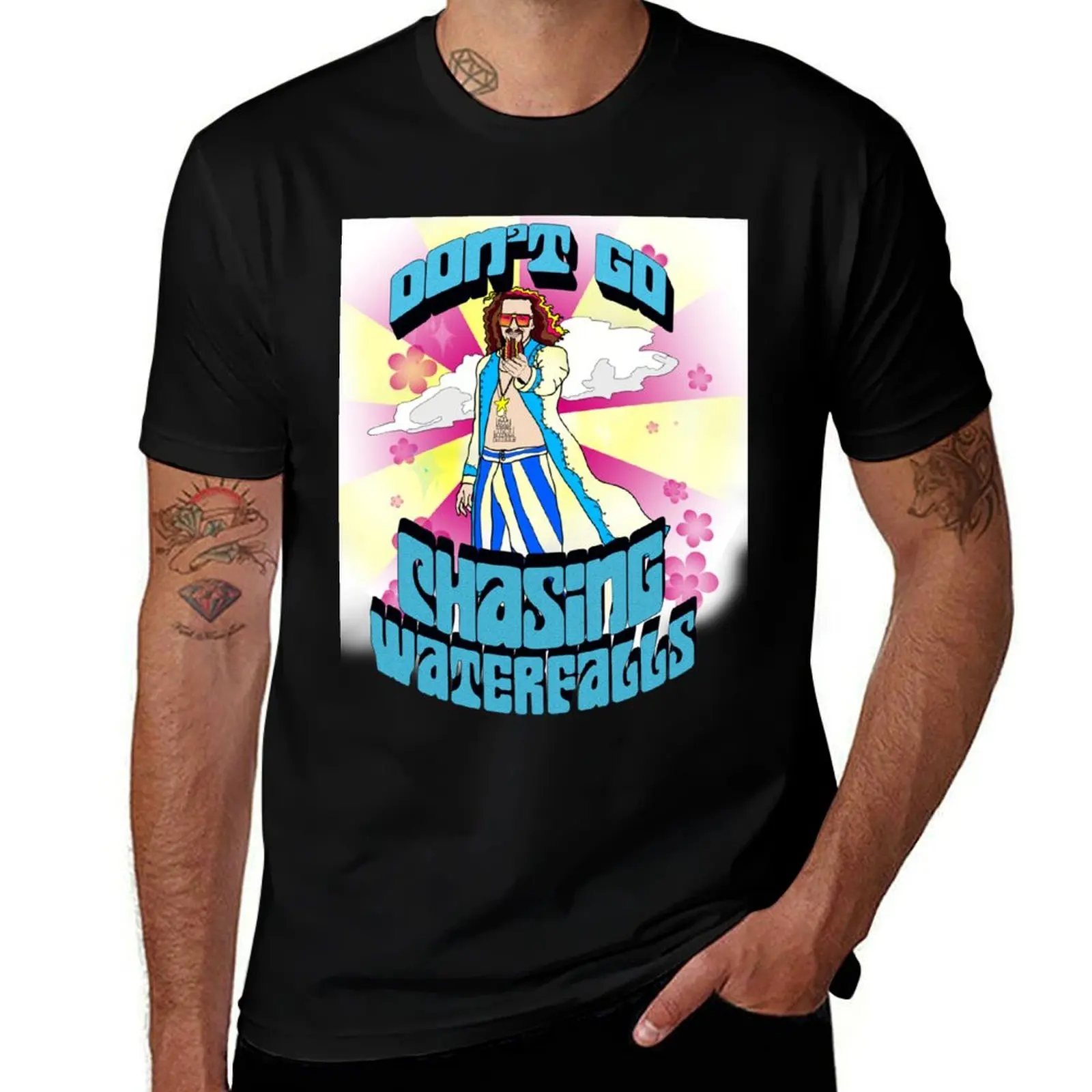 

KLAUS HARGREEVES: DON'T GO CHASING WATERFALLS T-Shirt t shirts with prints black cotton t-shirt plain for man package