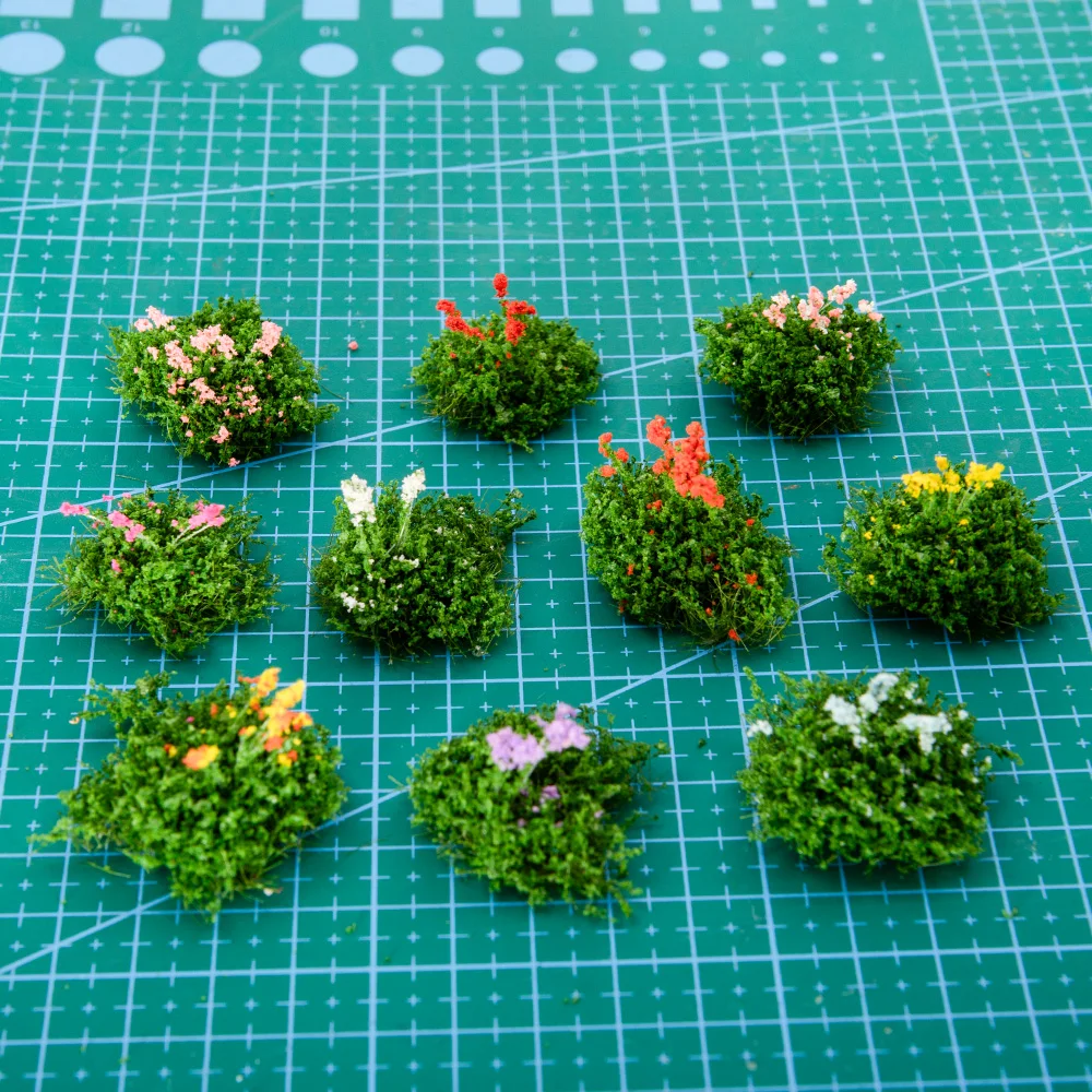 

Simulation Flower/Grass Clusters Model Diy Plant Materials Garden Building Sand Table Landscape Layout Diorama Kits 10Pcs/Lot