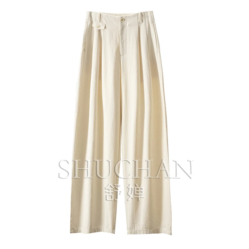 Ранняя осень, хлопковые широкие брюки Baida Twill, конические женские 75B4, Pantalones Mujer, корейская мода