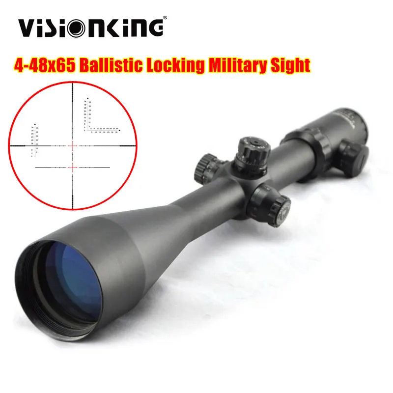 

Visionking 4-48x65 High Magnifier Military Riflescope Hunting Shooting Sniper Aim Optics Sight .30-06 .308 .50 Good Rilfe Scope