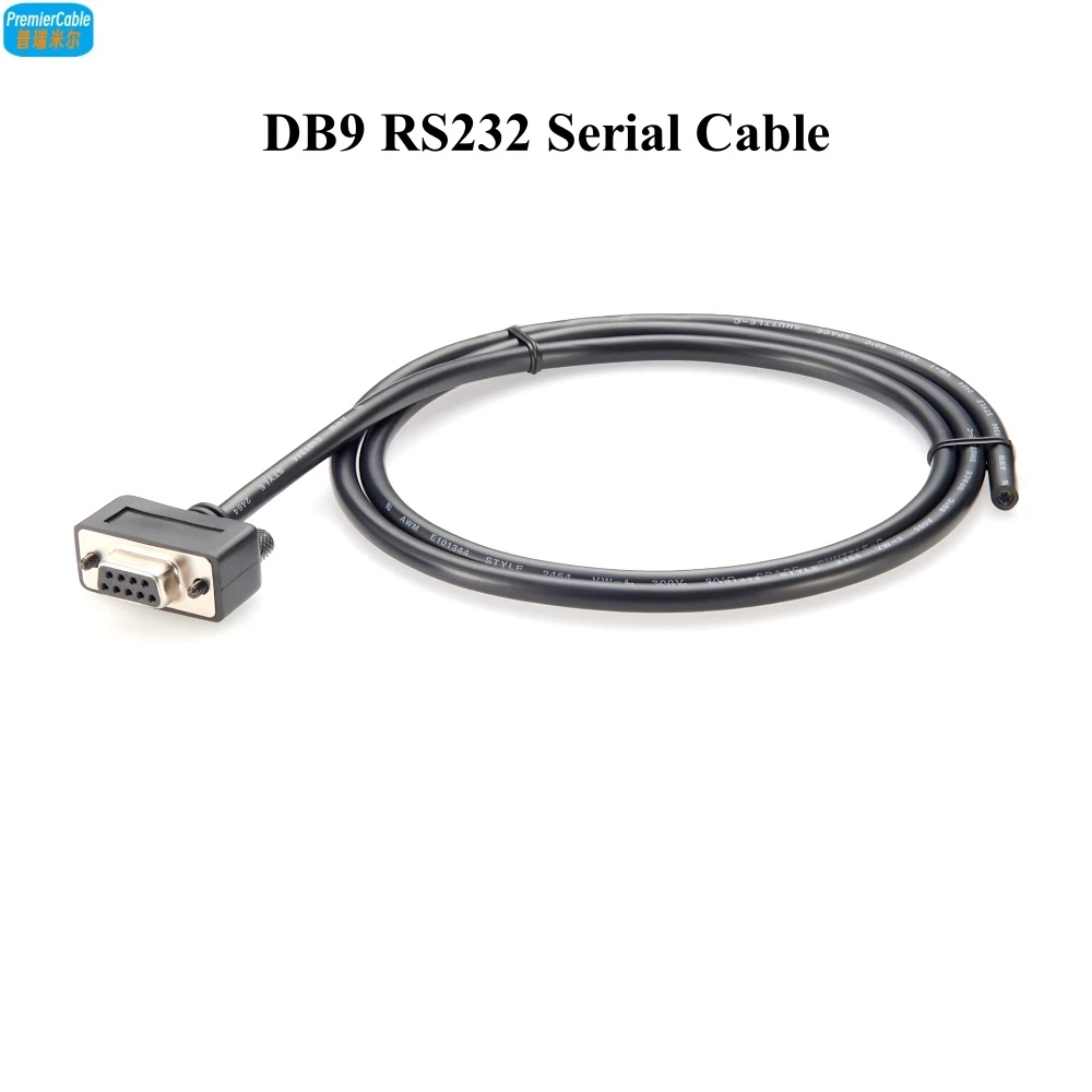 Low Profile Cable DB9 Female Extension Cable 180 Degree D Sub 9 Pin RS232 Serial Cable for Computers Printers Pos Scanner Modem