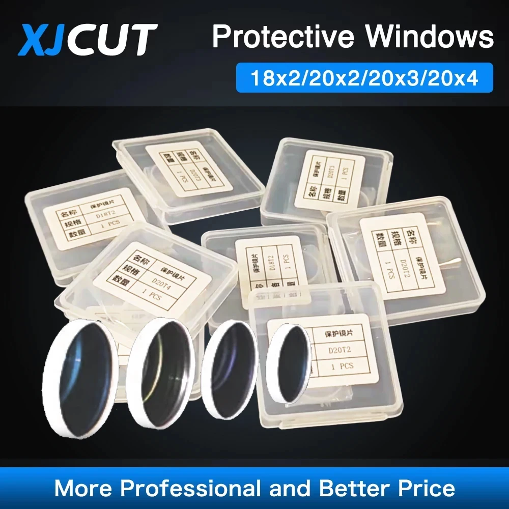 

XJCUT Laser Lens 18x2/20x2/20x3/20x4 Hand-Held Fiber Laser Welding Protective Windows For WSX QiLin HanWei Sup CQWY Welding Head