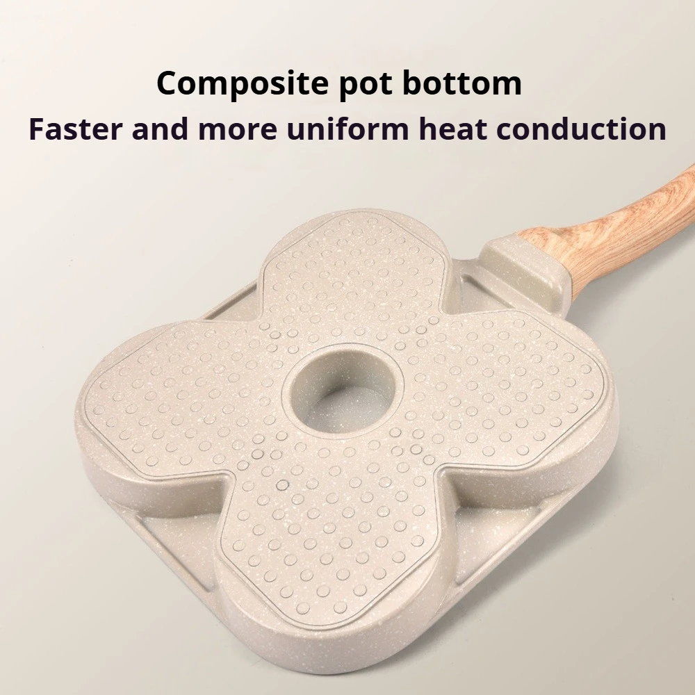 3/4 حفرة عجة عموم وعاء القلي سميكة البيض فطيرة ستيك أواني الطبخ سهلة التنظيف هامبورغ الخبز مقلاة موقد عالمي