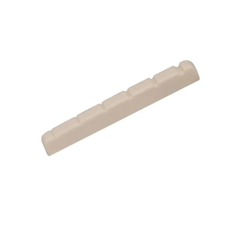 Electric Guitar Slotted Nut White Plastic 6 String Saddle Replacement for Headless Electric Guitar Building Repair