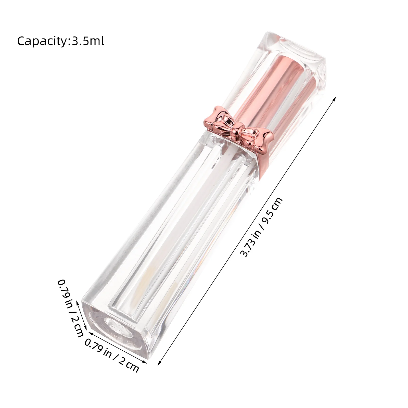 8 stücke 3,5 ml Schmetterling Bogen Glanz Rohre Klare Nachfüllbare Mini Lip Glasur Flasche Für Diy Reise Squeeze Tube Container lip Gloss