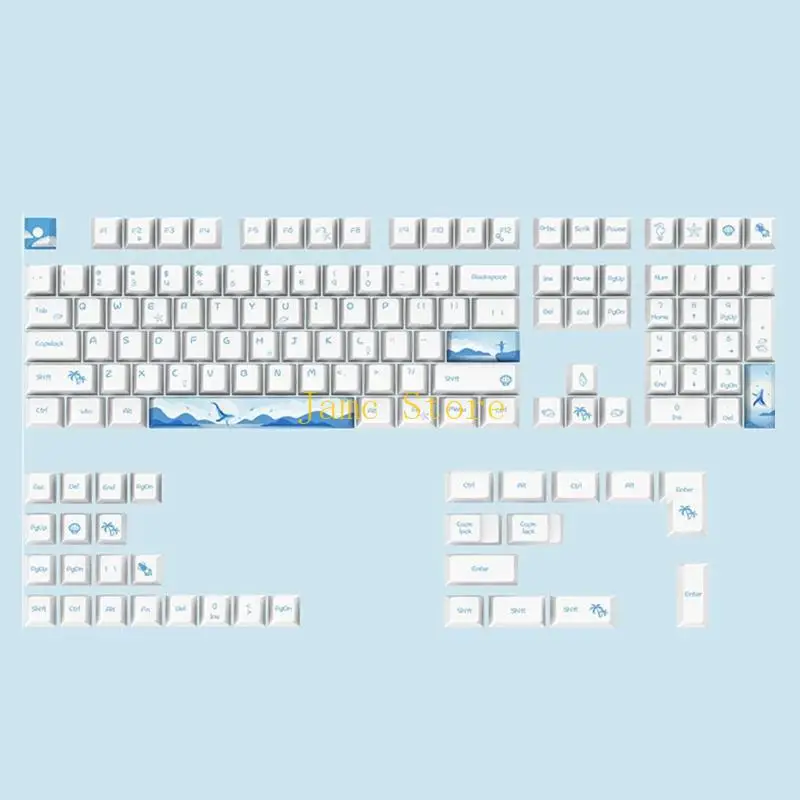 LX0B Dolphin Keycaps PBT Sub لمحولات MX لوحة المفاتيح الميكانيكية الكرز #2