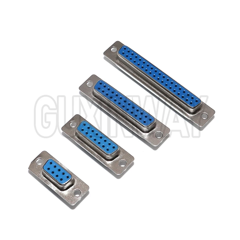 5PCS DB9 DB15 DB25 DB37 DIP Straight Mount Serial Port Adapter 2 Rows D-SUB 9 15 25 37 Pin Male Female Solder Type Connector