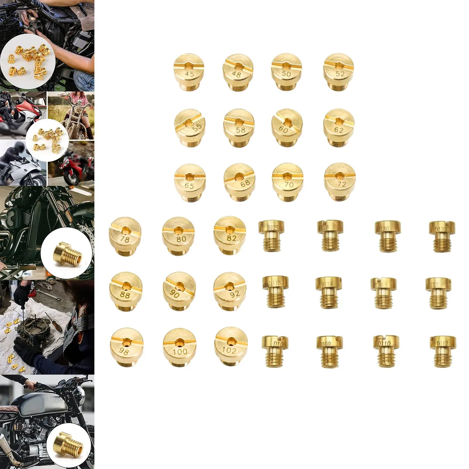 

12 комплектов главных форсунок карбюратора, форсунка основного инжектора для Carb Phbg AD/DS