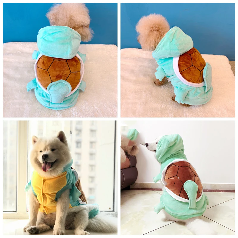 Flannel Dog Clothes For Small Large Puppy Animal Winter Pink Blue Golden Retriever French Bulldog Cat Hoodie Jacket Big Costumes