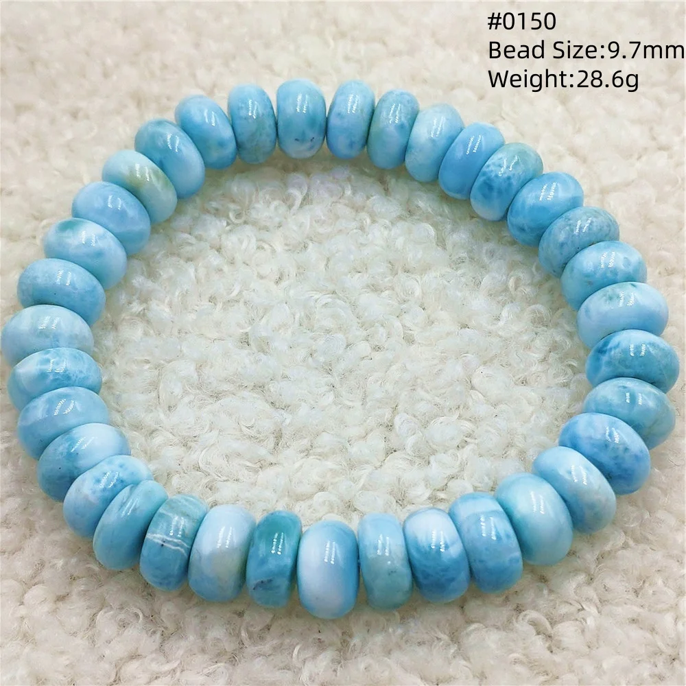 

Натуральный синий ларимар браслет счеты бусины ювелирные изделия синий ларимар водный узор для женщин мужчин AAAAAAA