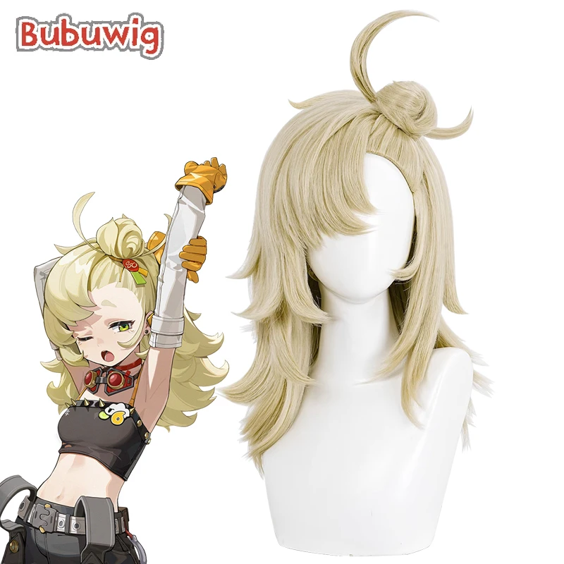 Bubuwig Synthetic Hair Piper Wheel Cosplay Wigs Zenless Zone Zero Piper Wheel 48cm Long Straight Flaxen Cos Wig Heat Resistant