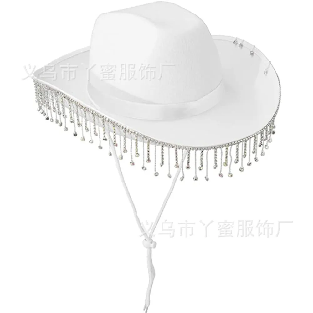 Black Water Diamond Fringe Cowboy Hat Black Diamond Fringe Scarf Cowboy Hat