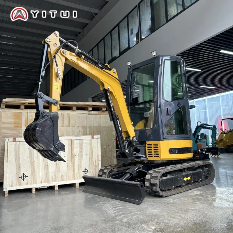3,5 тонны мини-экскаватор дизельный гусеничный гидравлический микроэкскаватор CE EPA для строительства сада с ковшом по индивидуальному заказу 2025