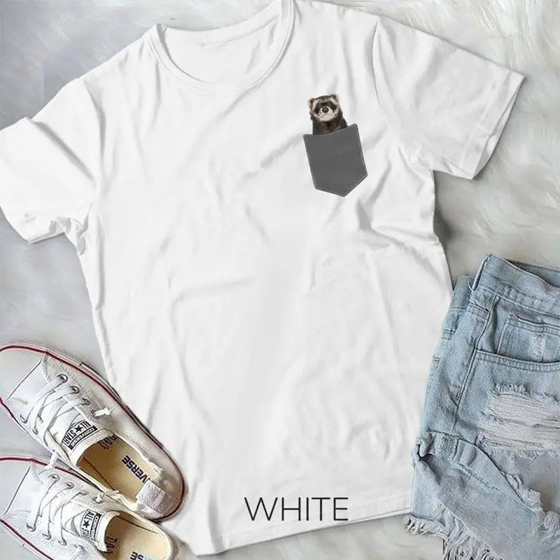 Pocket Face  Mom Funny Ferret T Shirt Unisex T shirt