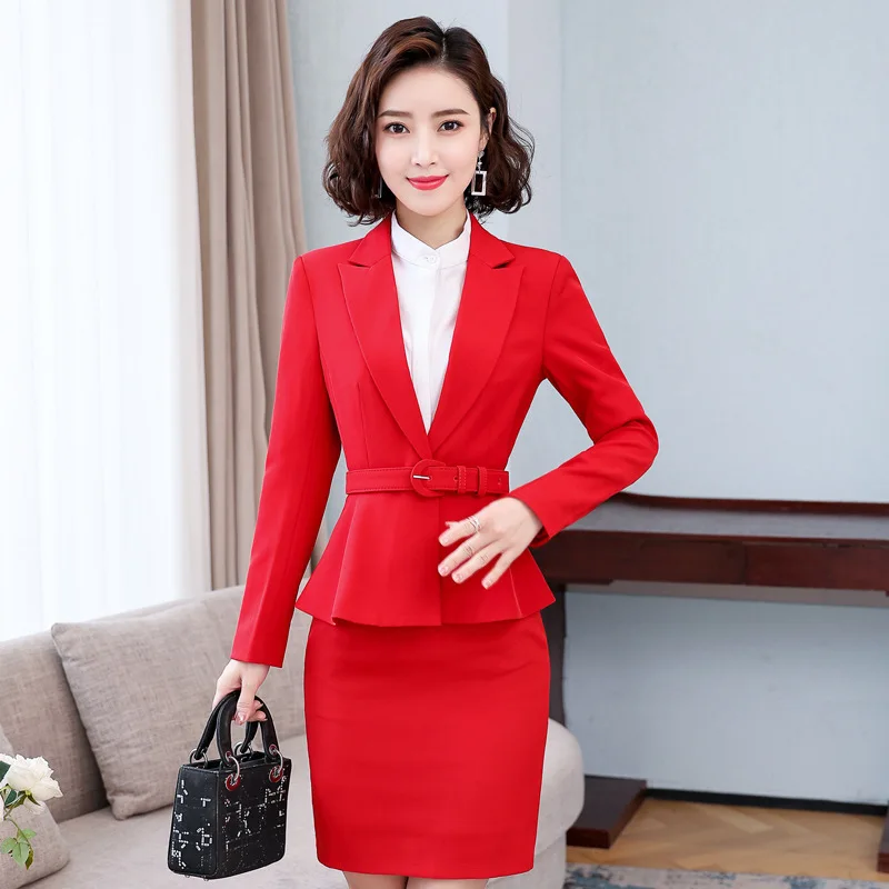 High-end professional women's suit for autumn, new formal attire for civil service interviews, hotel reception, and jewelry stor