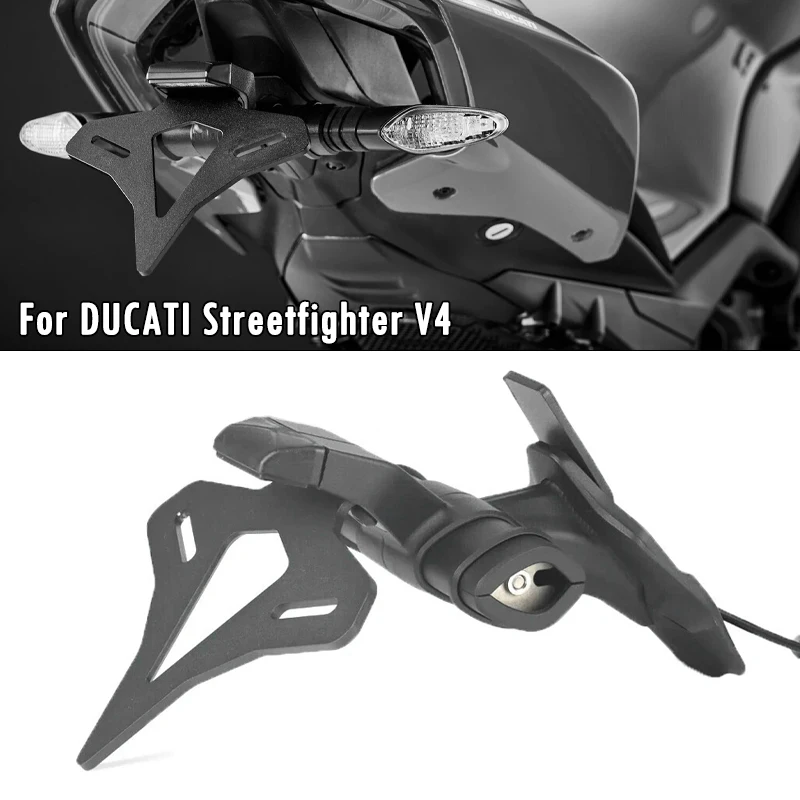 

For DUCATI Streetfighter Panigale V2 V4 2018-2024 Motorcycle License Plate Holder Fender Eliminator Rear Short Tail Tidy Bracket