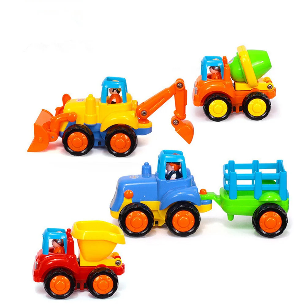 Early Educational Toy Enlightenment Children Engineering Vehicle Friction Powered Puzzle