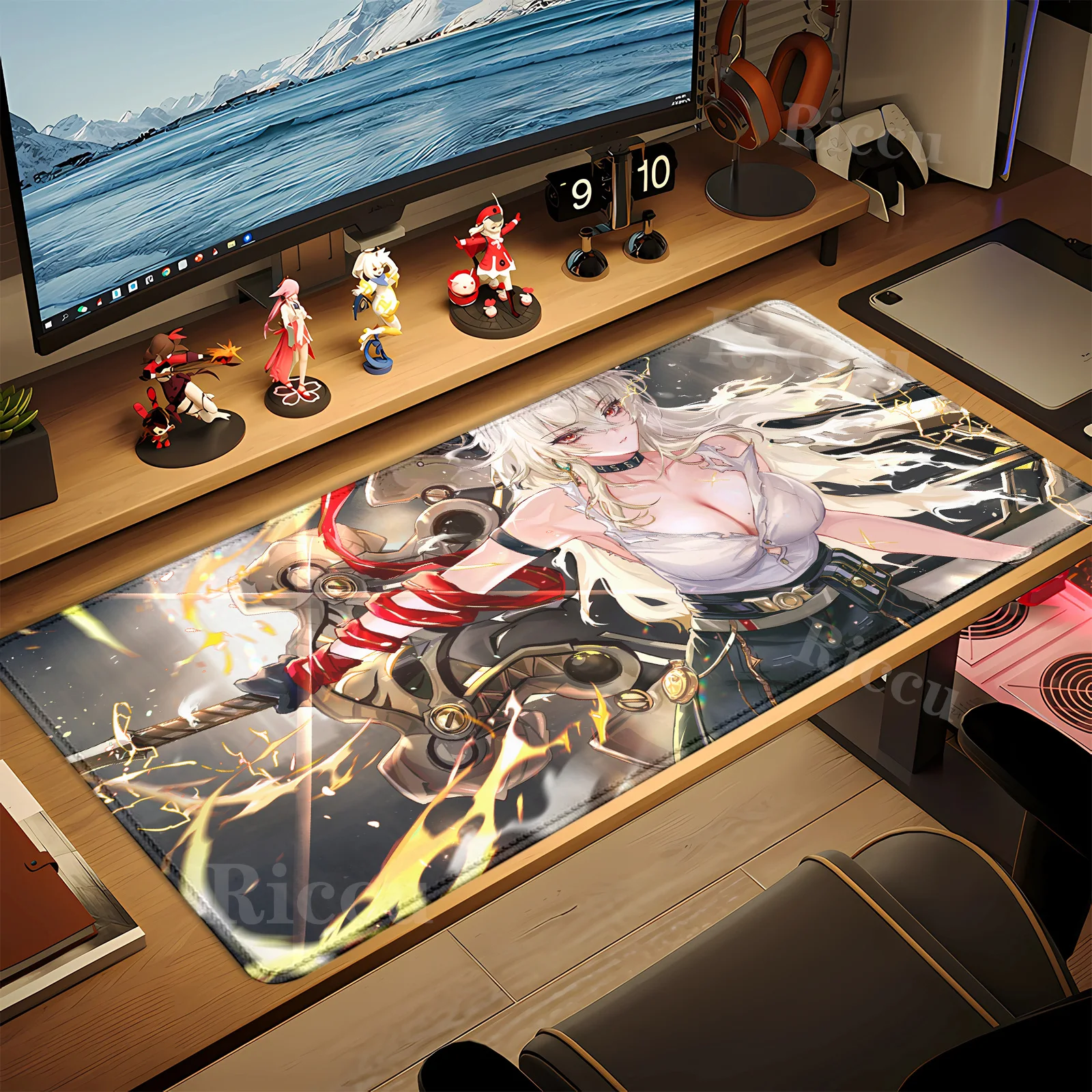 Wuthering Waves Zani Mouse Pad อะนิเมะสาวเซ็กซี่ Kawaii Mousepad PC HD พิมพ์คีย์บอร์ดแล็ปท็อปอุปกรณ์สํานักงานโต๊ะ