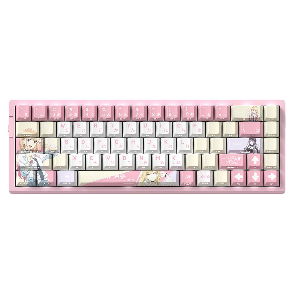 Klawisze Miyu Kitagawa Marin, Klawisze Anime, OEM z bocznym grawerem, Przezroczyste, Klawisze PBT z 5-stronną sublimacją — zdjęcie produktu 5