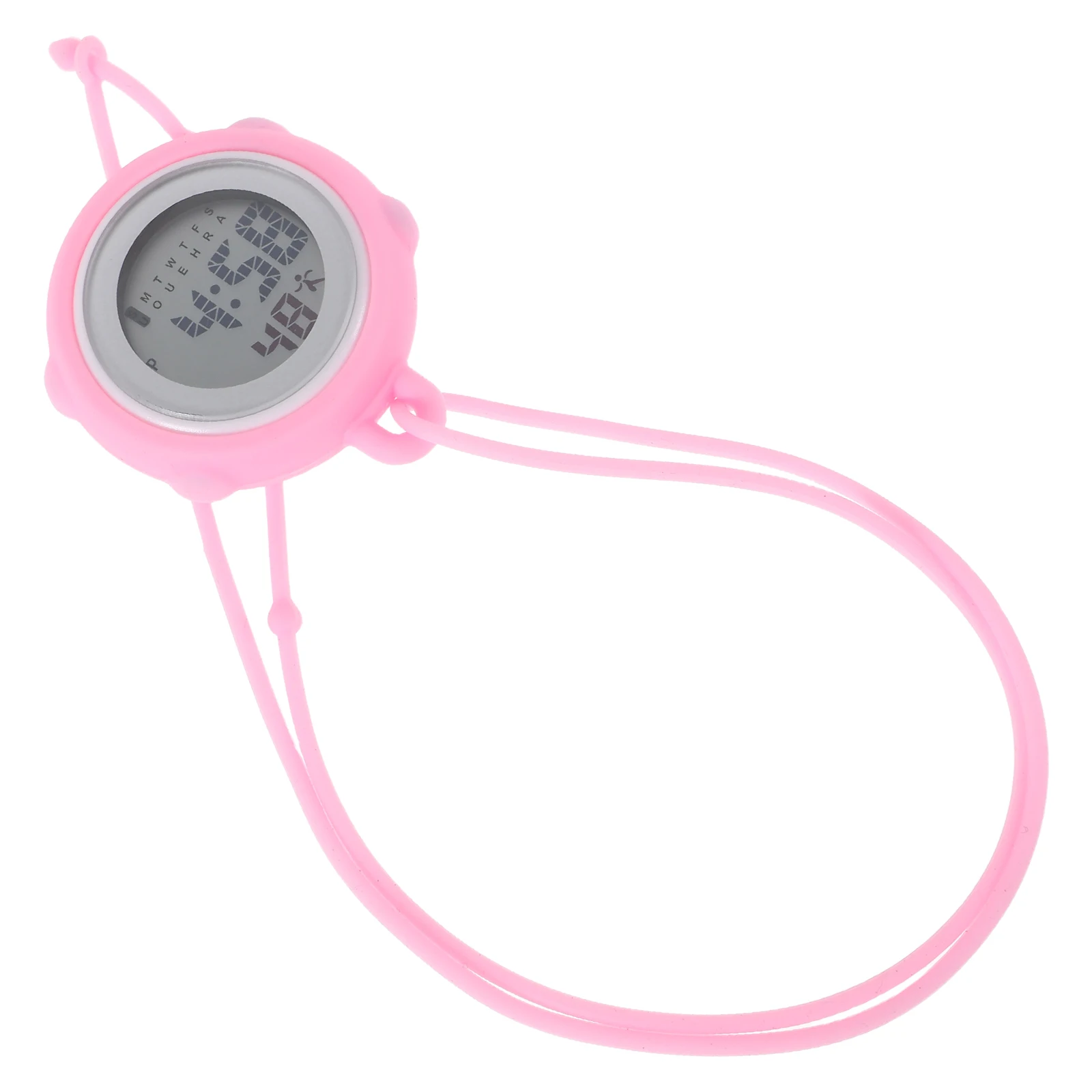 

Watch Necklace Fluorescent Glow Pendant Chain Lightweight Silicone Clock Necklace for Women Portable Night Kawaii