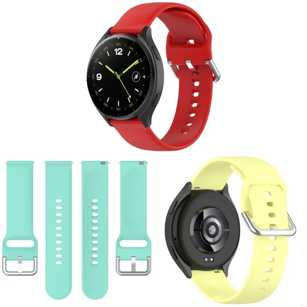 Q6PA Watch Bands Breathable Silicone Replacement Flexible Wriststrap Belt Soft Straps