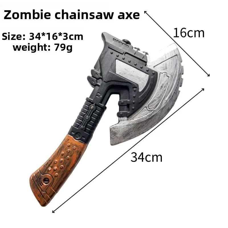 48cm/18.9in zumbi motosserra machado faca pu cosplay modelo adereços anime periféricos fontes de festa de halloween brinquedos colecionáveis ao ar livre