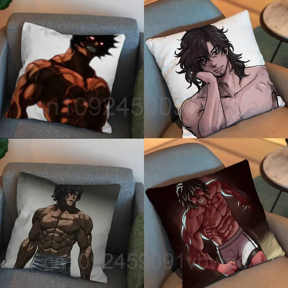 

Ohma Tokita Kengan Ashura Print Throw Pillow Cover 45×45cm Square Cushion Case for Living Room Bedroom Decor