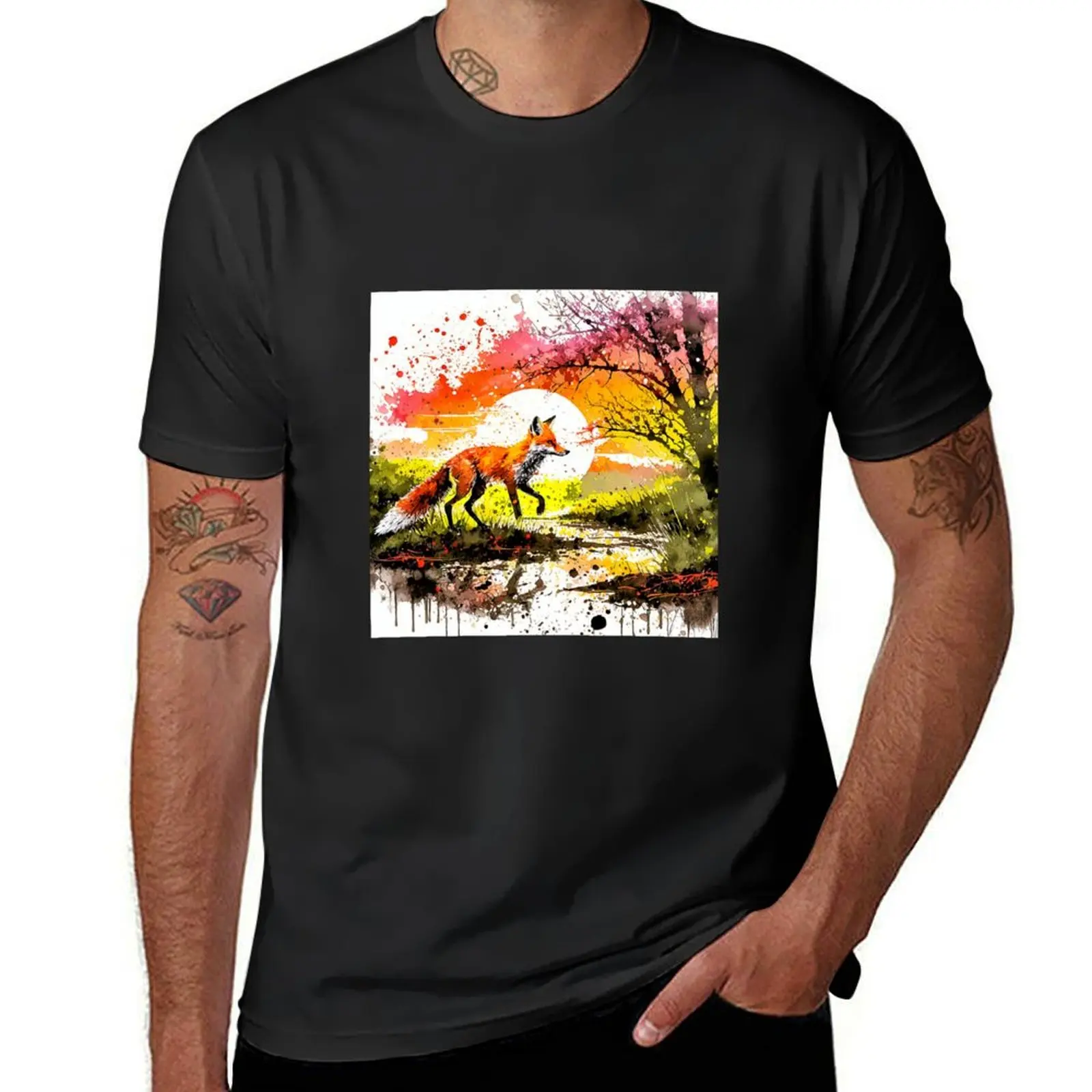 

Evening hunt T-Shirt quick-drying Aesthetic clothing mens graphic t-shirts hip hop