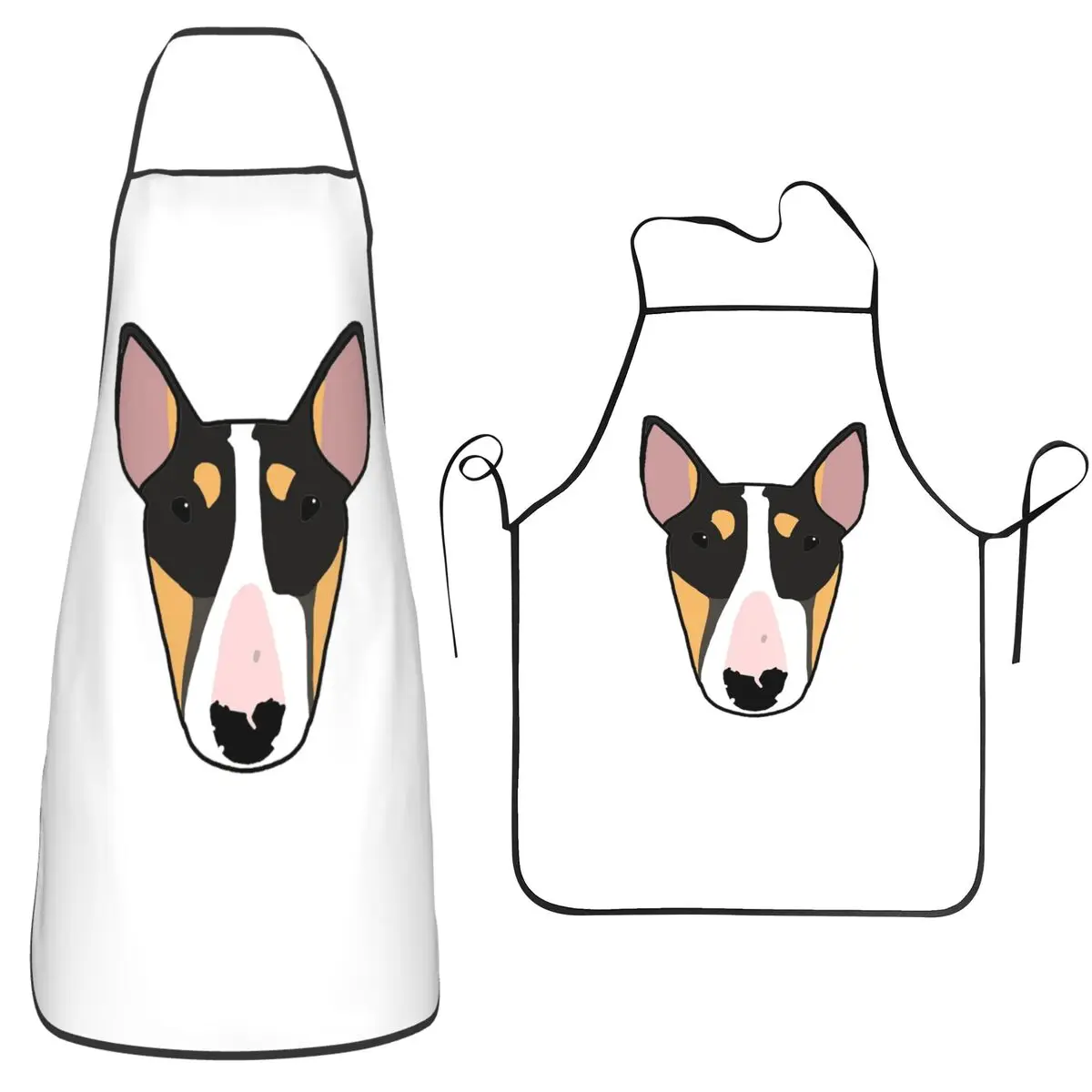 Rubie Roo The Bull Terrier Apron Chef Baking Tablier Waterproof Bib Kitchen Cleaning Pinafore for Women Men Painting