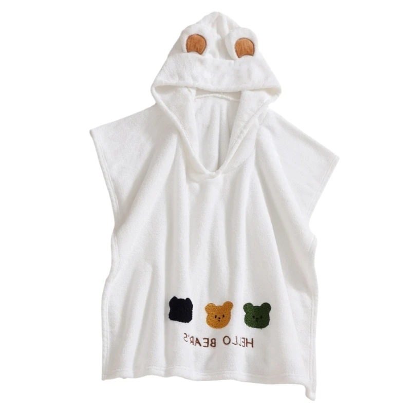 N80C Bath Towel Shower Towel Infant Poncho Toddler Bathrobe Baby Cape Newborn Towel