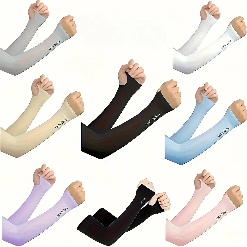 7 Paar Armstulpen zum Schutz vor Sonne und Witterung, modische Ärmel, UV-beständige Armstulpen, geeignet zum Radfahren und Autofahren. – Detail 4