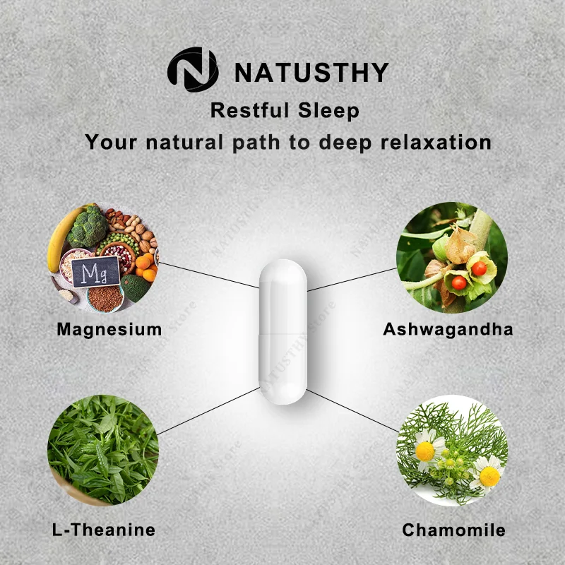 Magnesium + Ashwagandha Supplement -  For Relaxation & Stress Relief Sleep, Neurological Cognitive, Musculoskeletal Health