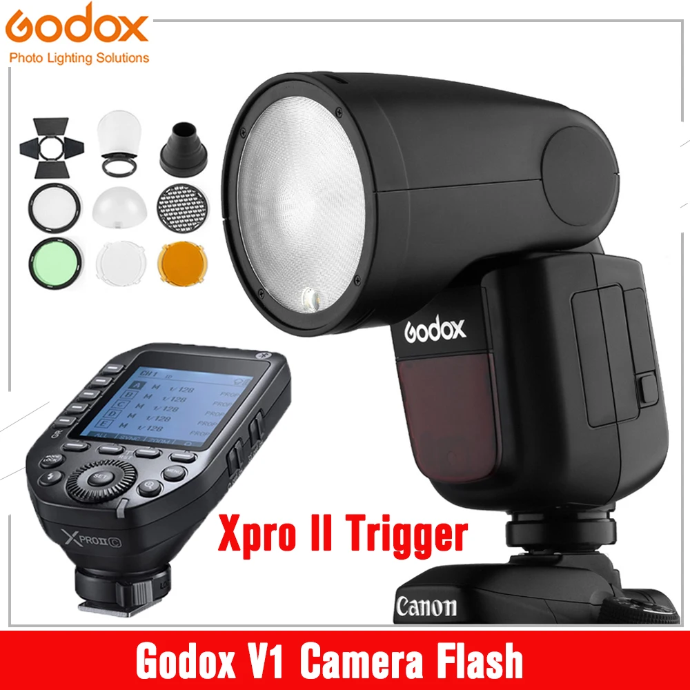 

Flash Godox V1 Camera Speedlight V1S/V1N/V1C/V1F/V1O TTL Round Head Flash for Canon Nikon Sony Fujifilm Olympus Pentax Panasonic