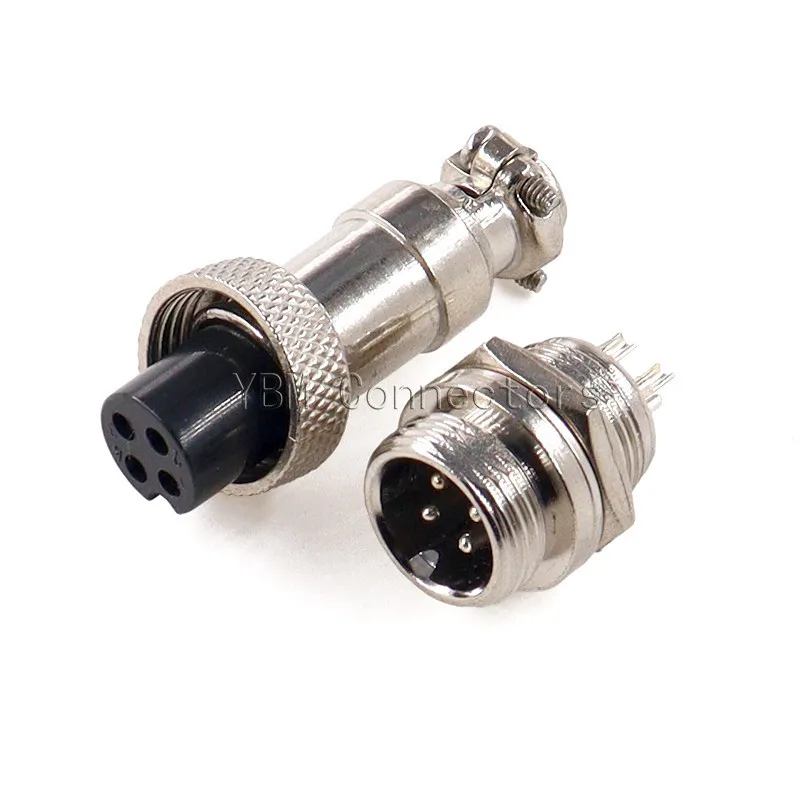 1set GX12 aviation plug 2pin 3pin 4pin 5pin 6pin cable male and female connectors 12mm plug and socket