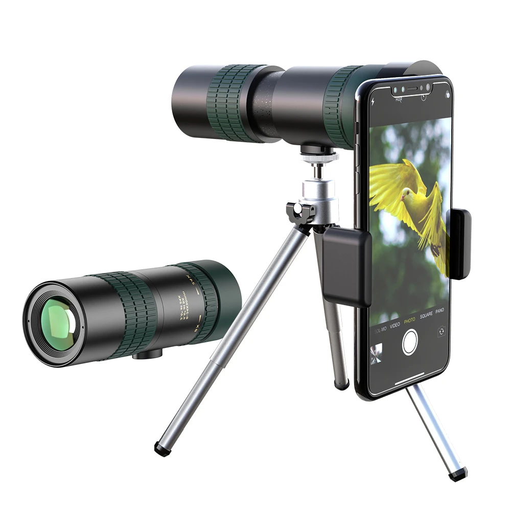 

8-24X30 Mobile Phone Telescope Super Zoom Telephoto Lens Monocular with Tripod for Outdoor Camping Sightseeing Travel Concerts