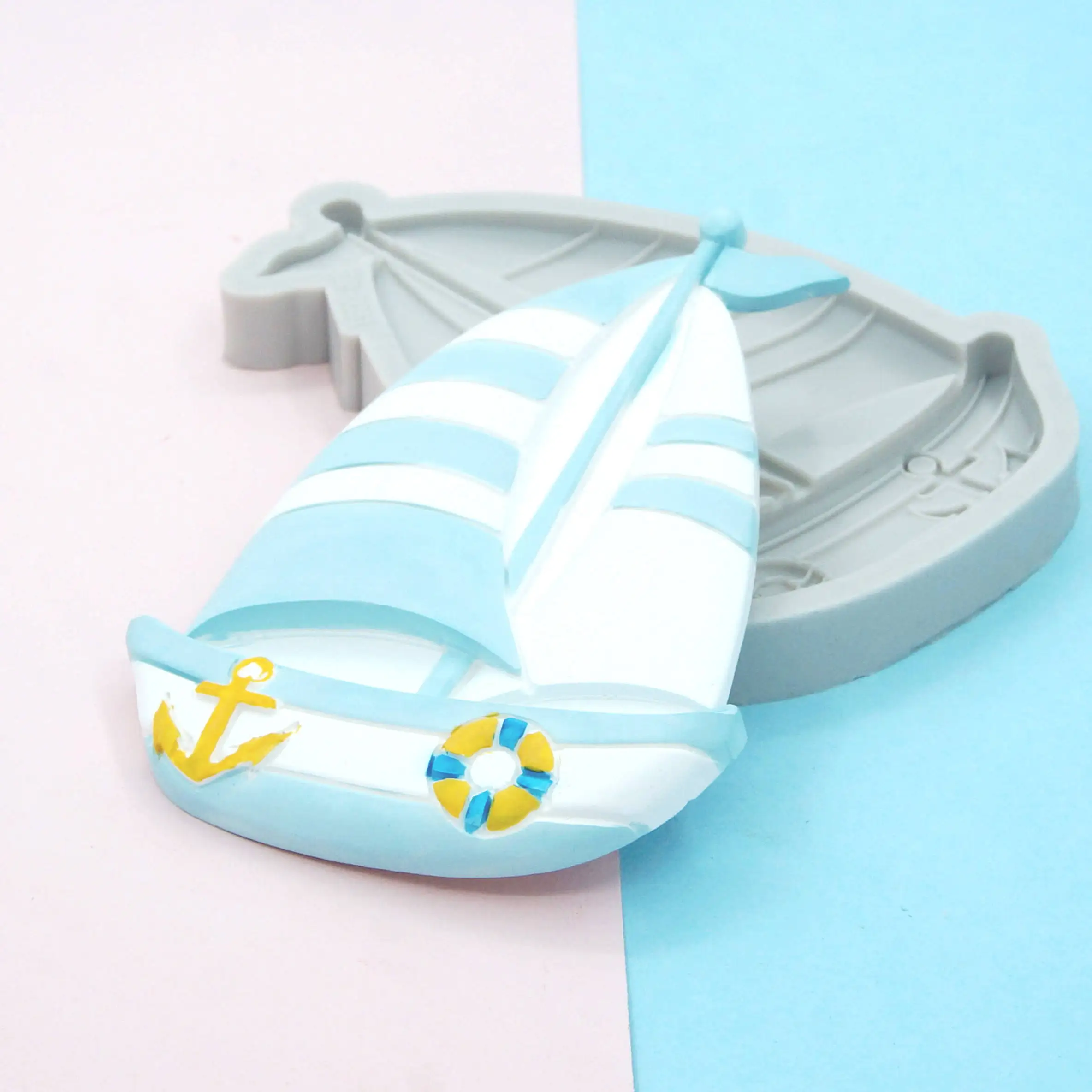 Sailboat Fondant Mold DIY Party Cake Decorating Tools 3D Silicone Molds Polymer Clay Kitchen Baking Chocolate Sugar Craft