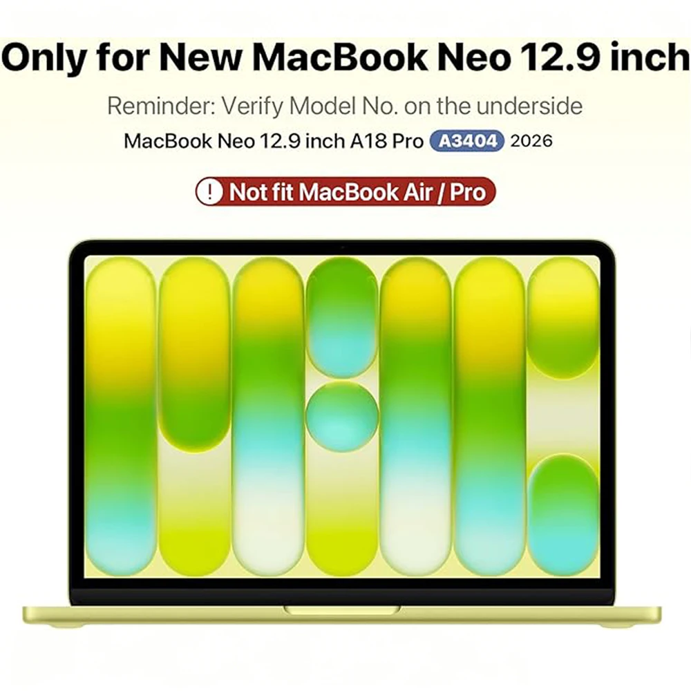 For MacBook Neo Case 13 inch 2026 ACover Protective Hard Shell Laptop Cases Model A3404 image 3