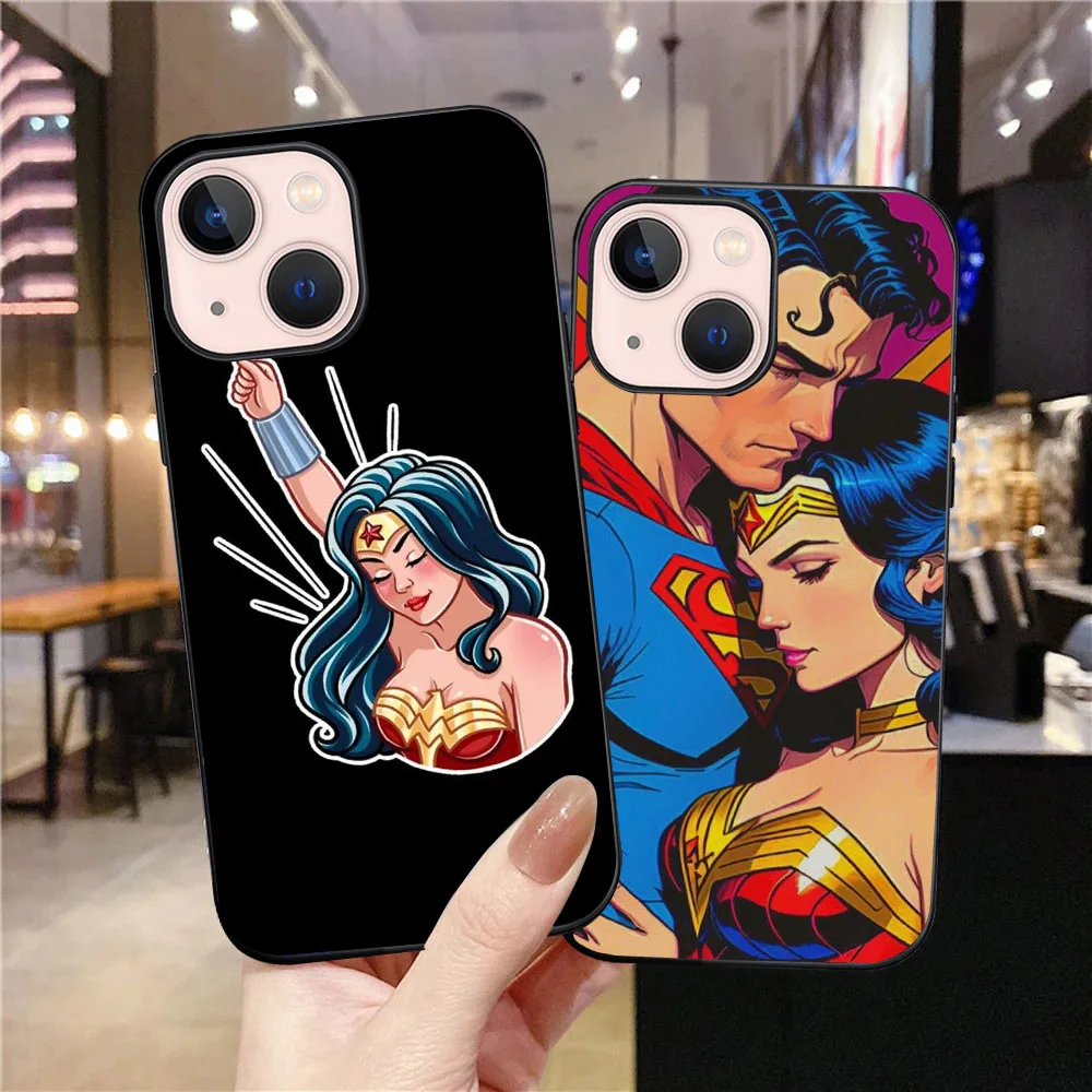 F-29 Wonder Woman Black Soft Case for iPhone 11 15 13 14 Pro Max Plus Mini