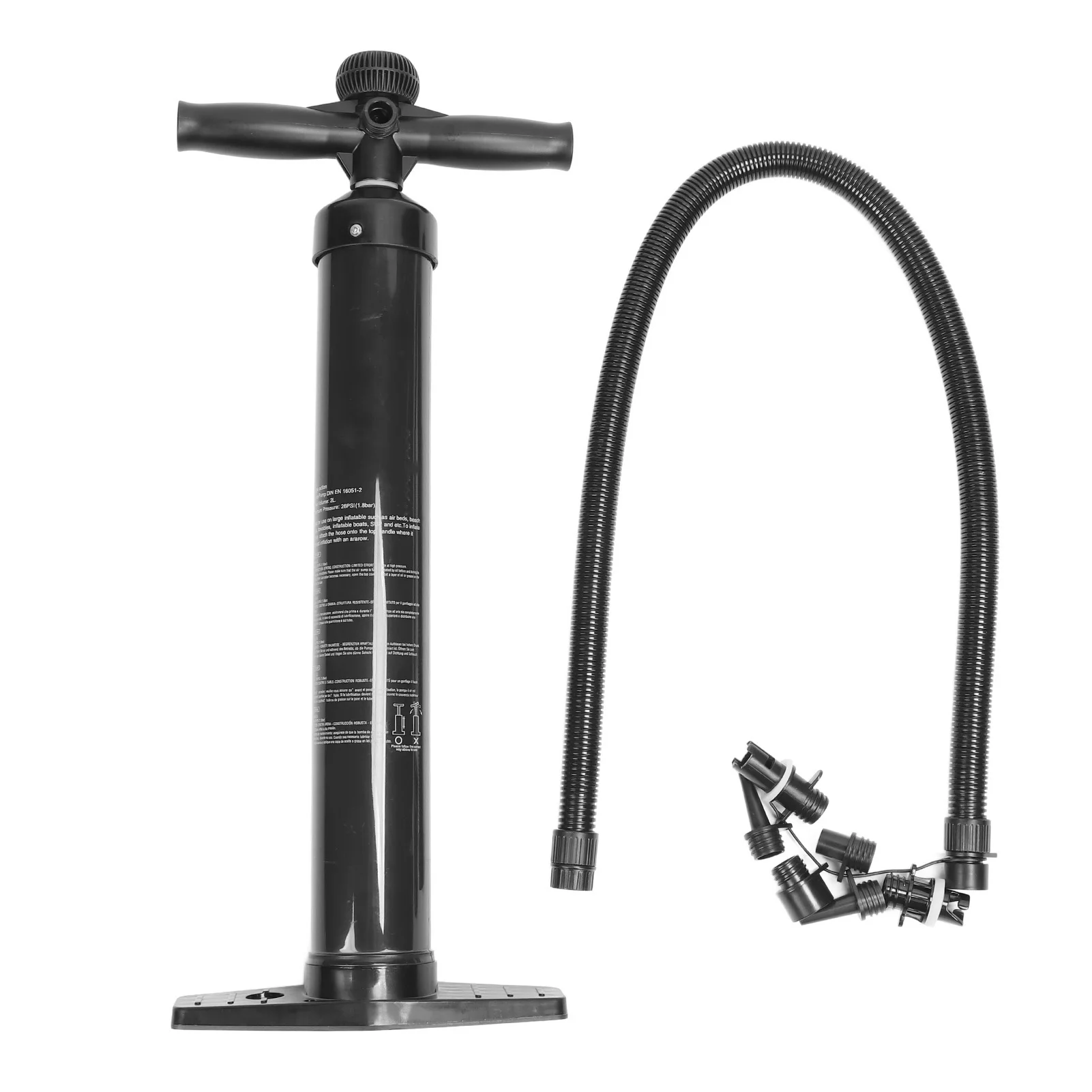 

Manual Air Pump for Tents,Manual Hand Pump for Inflatables Precise Pressure Gauge Convertible Hand Air Pump for Kayak Bilge