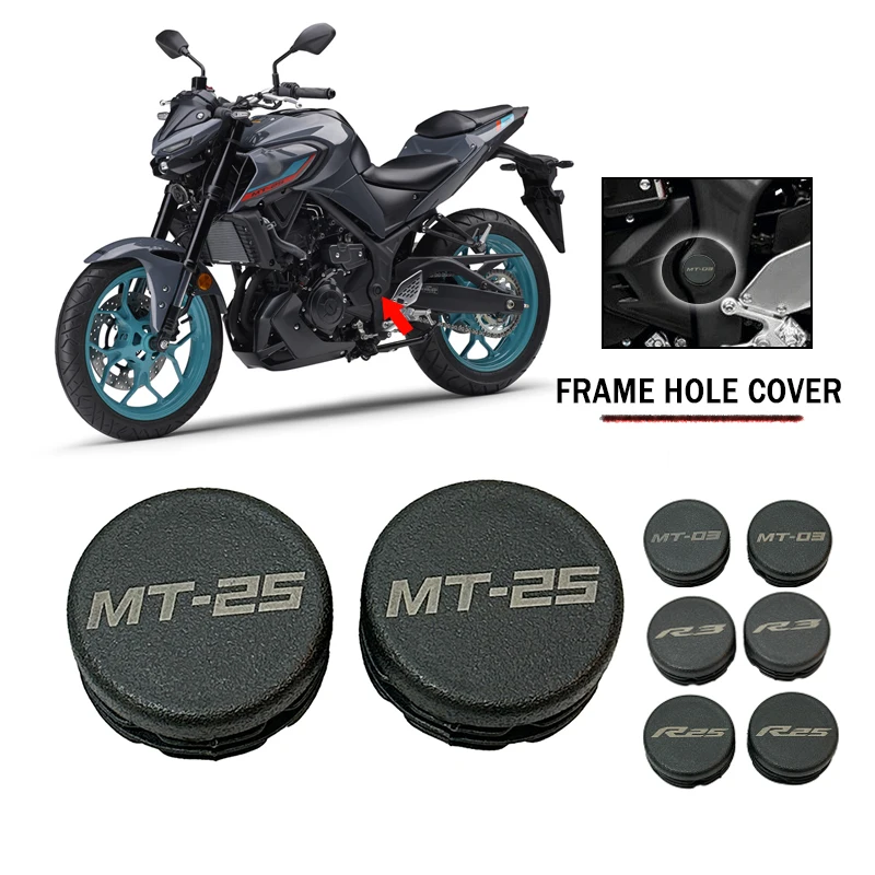 For YAMAHA MT03 MT25 MT-03 MT-25 YZF R25 R3 YZFR25 YZFR3 2014-2023 2022 Frame Hole Cover Caps Plug Decorative Frame Cap Set