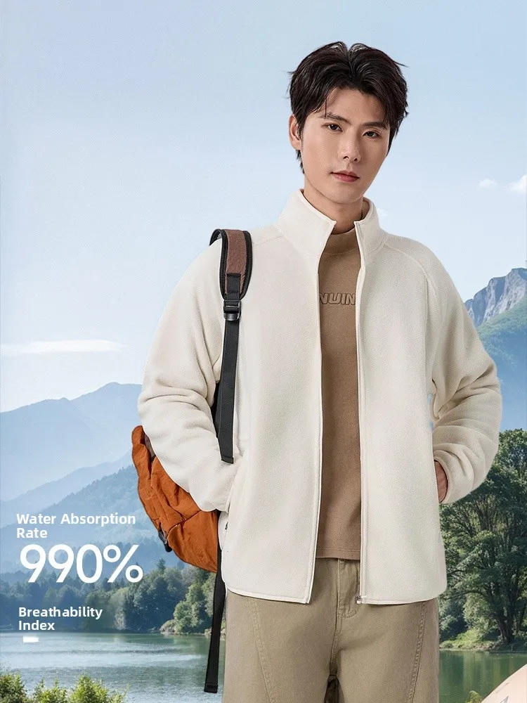 

Banana Le Men's Lightweight Fce Jaet PM30 Outdoor Casual Commuting Warmth Polyester Fiber Long Sve Zipper Closure