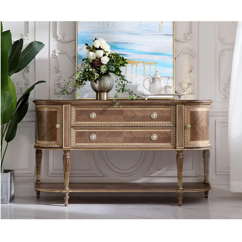 

Alexander French Entrance Cabinet European Restaurant Decorative Cabinet Mahogany Foyer Dining Side Table Locker Furniture