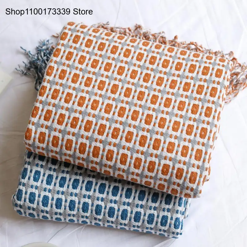 Summer and Autumn Simple Bohemian Office Air-Conditioning Nap Hotel Homestay Bed End Towel Sofa Blanket