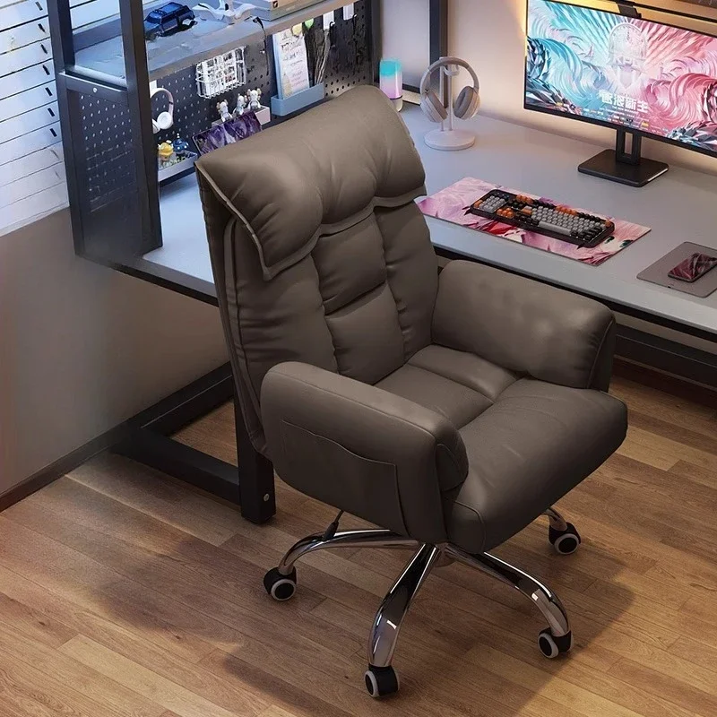 Sillas de oficina cómodas para videojuegos, sillas de oficina con ruedas para sala de estar, silla reclinable ergonómica, muebles para jugadores