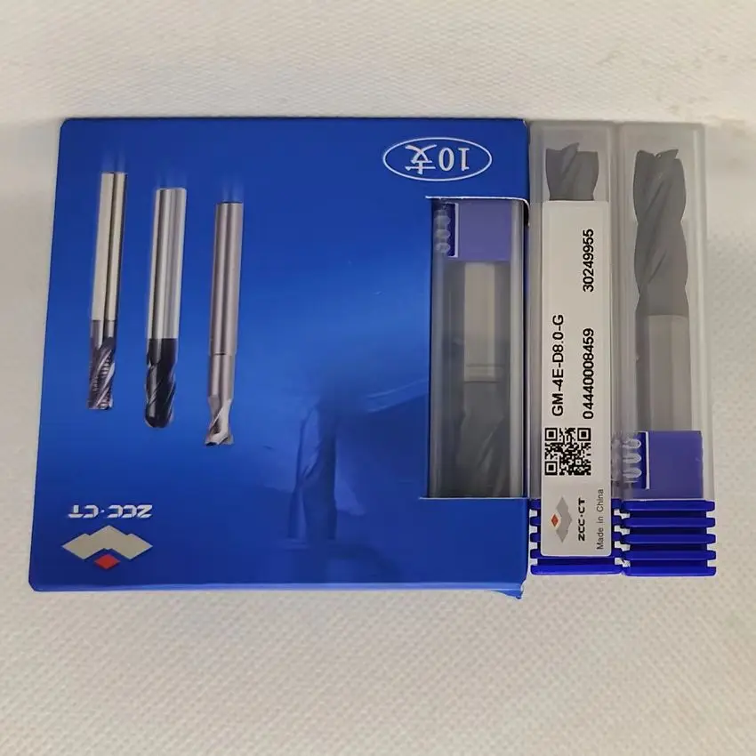

GM-4E-D8.0-G ZCC.CT GM-4E-G ЧПУ Концевые фрезы из вольфрамовой стали с четырьмя канавками и плоской головкой, 4-зубые концевые фрезы D8.0*8*20*60 4T Концевые фрезы